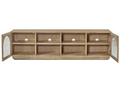 Mueble TV de madera maciza con puertas y huecos - ANAAN XL