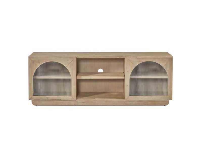 Solid wood TV cabinet with doors and holes - ANAAN