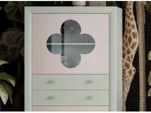 Lacquered showcase with 4 doors and two drawers - AMARANTE 2