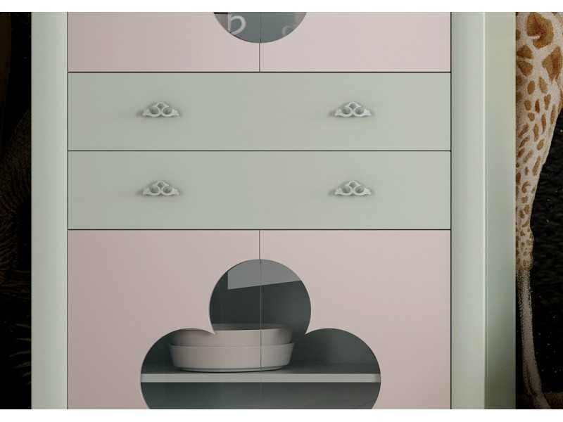 Lacquered showcase with 4 doors and two drawers - AMARANTE