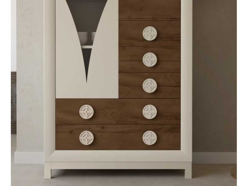Showcase with doors and drawers - ALLEGRA