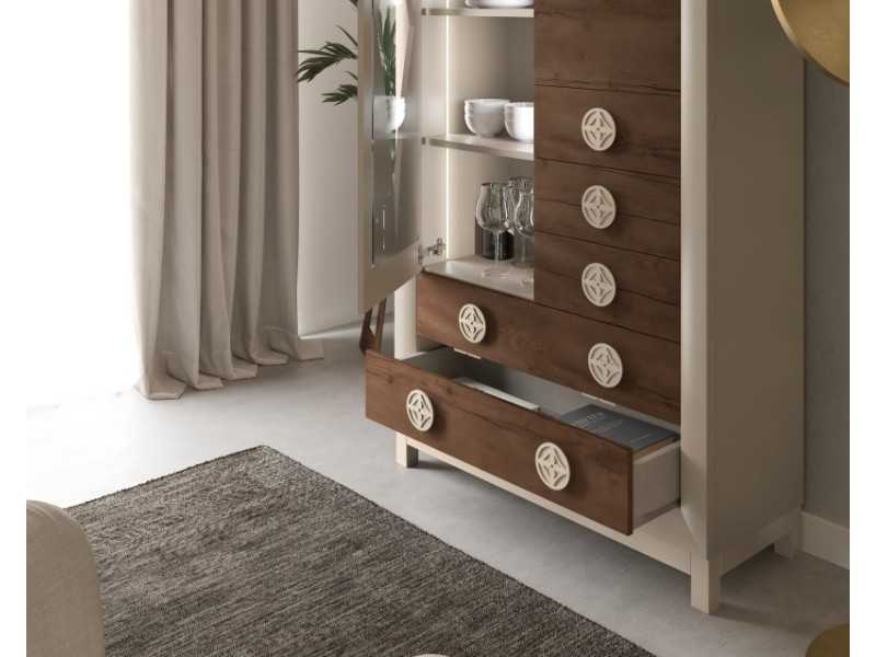 Vitrine avec portes et tiroirs - ALLEGRA