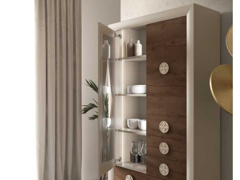 Vitrine avec portes et tiroirs - ALLEGRA