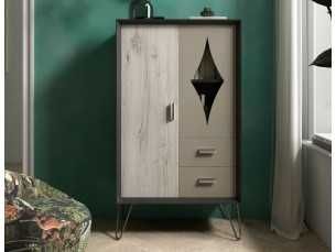Lacquered display cabinet / bar cabinet with doors and drawers - ANBAR
