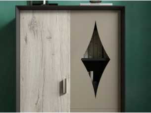 Lacquered display cabinet / bar cabinet with doors and drawers - ANBAR 2