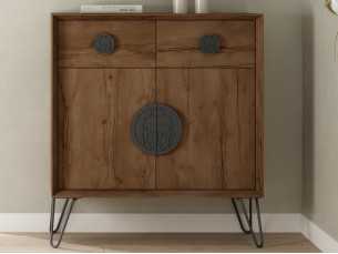 Shoe cabinet with lacquered steel legs - ALDA