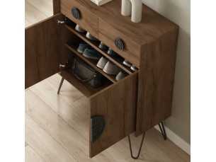 Shoe cabinet with lacquered steel legs - ALDA 2