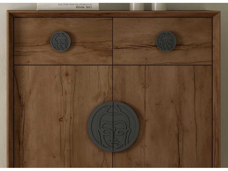 Shoe cabinet with lacquered steel legs - ALDA