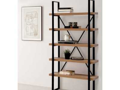 Estantería / libreria en acero y roble - ARANTXA