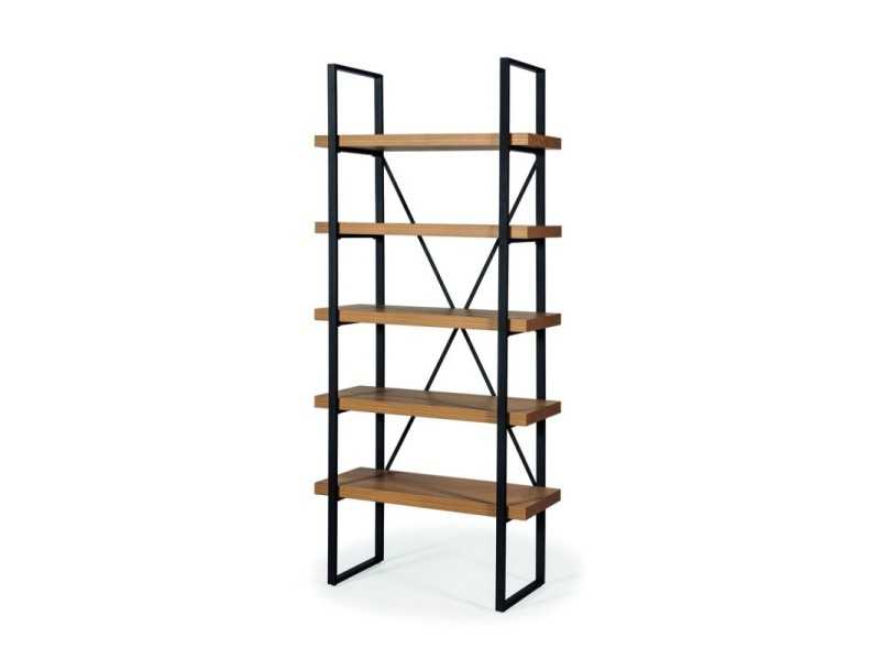 Shelf / bookcase in steel and oak - ARANTXA
