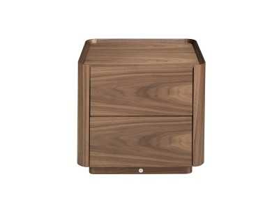 Walnut side table/bedside table with LED light - AMPER Walnut side table/bedside table with LED light - AMPER