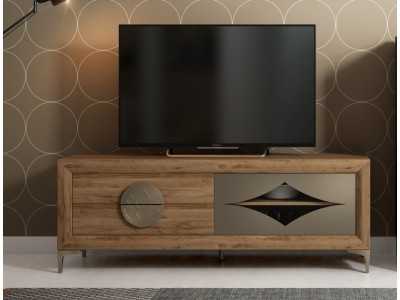 Meuble TV avec porte battante et deux tiroirs - ALLEGRA Meuble TV avec porte battante et deux tiroirs - ALLEGRA