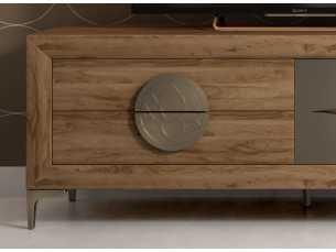 Mueble TV con puerta abatible y dos cajones - ALLEGRA 2