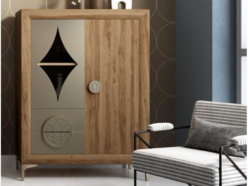 Vitrina expositora con puertas y cajones - ALLEGRA 2