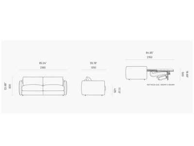 Sofá cama de diseño exclusivo - AIX