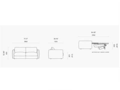 Exclusive design sofa bed - AIX