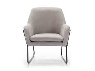 Designer armchair with steel structure - ABADÍA 2