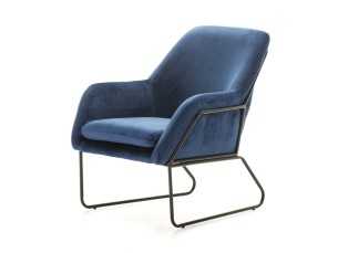 Designer armchair with steel structure - ABADÍA