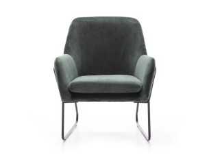 Designer armchair with steel structure - ABADÍA 2