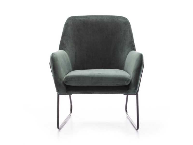 Designer armchair with steel structure - ABADÍA