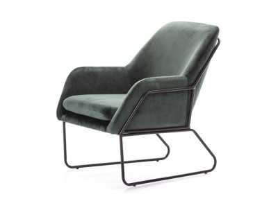 Designer armchair with steel structure - ABADÍA