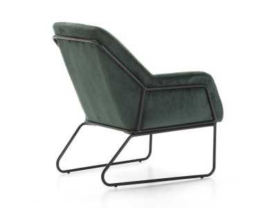 Designer armchair with steel structure - ABADÍA