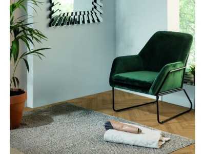 Designer armchair with steel structure - ABADÍA