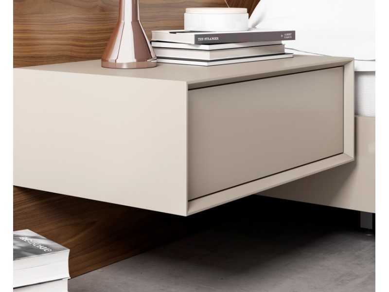 Lit complet design avec tables de chevet et sommier - ANA