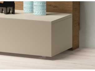 Lacquered 1-drawer bedside table with adjustable legs - ADRIANNA 2