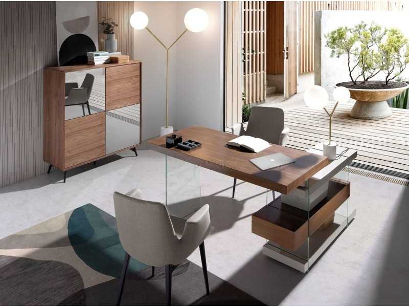 Bureau design en noyer - VENEZIA