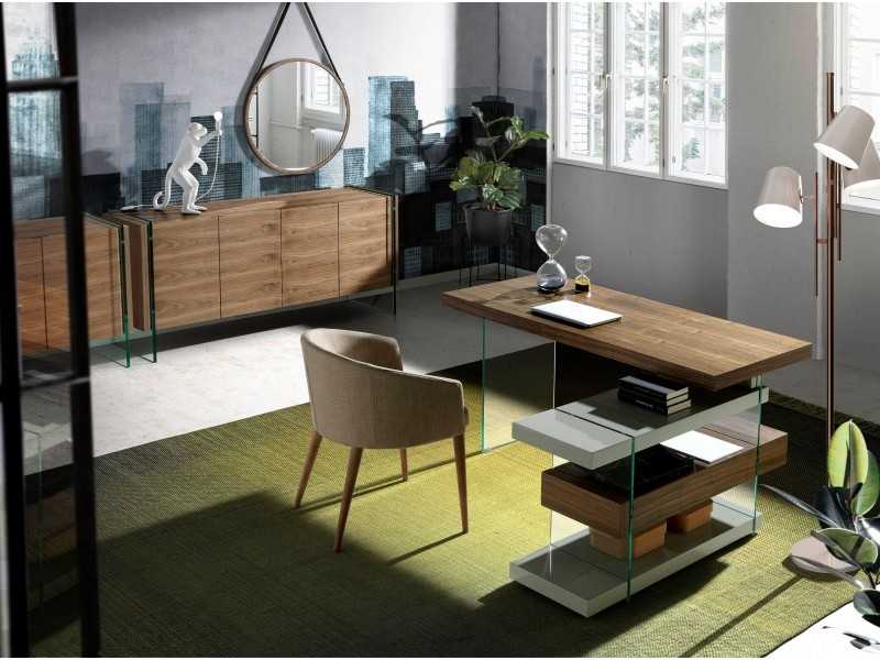Bureau design en noyer - VENEZIA