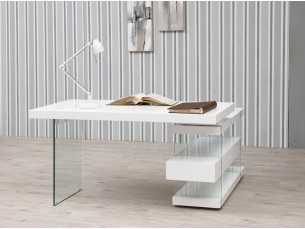Glossy white lacquered design desk - VENEZIA BIANCO 2