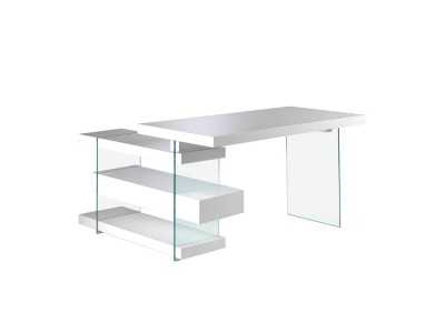 Bureau design laqué blanc brillant - VENEZIA BIANCO