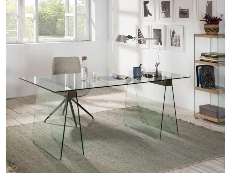 Table de bureau en verre trempé - ARAN