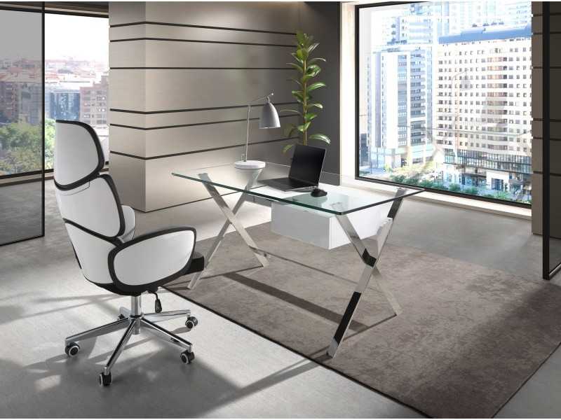 Designer desk in stainless steel - ABELARD