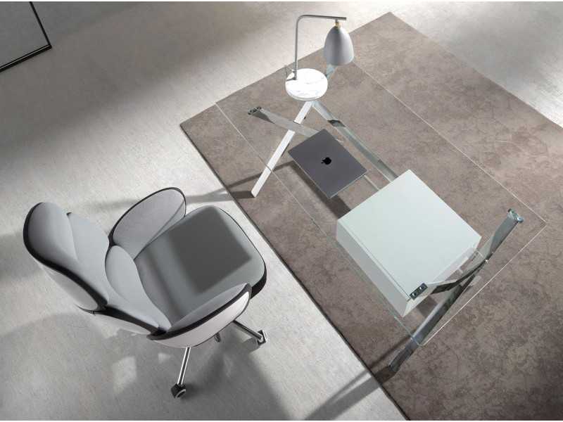 Bureau design en acier inoxydable - ABELARD