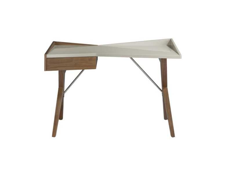 Design desk in walnut with lacquered top - ALEXANDRE