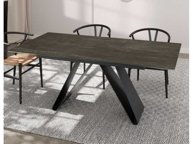 Extendable dining table with porcelain top - ANKARA