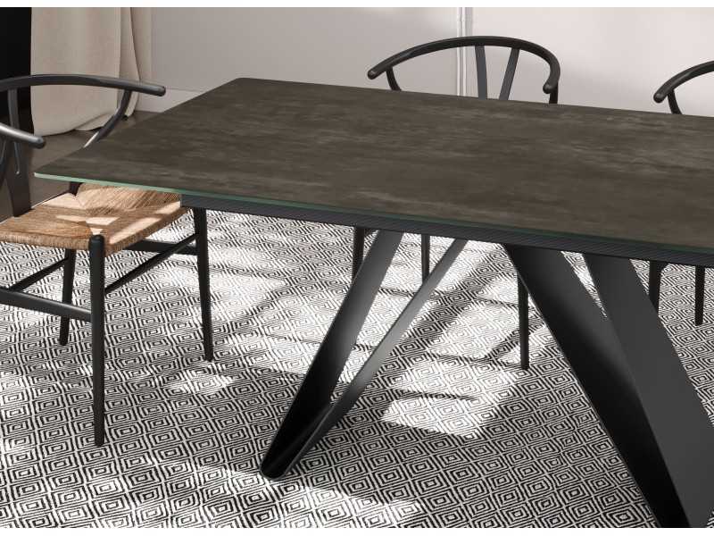 Extendable dining table with porcelain top - ANKARA