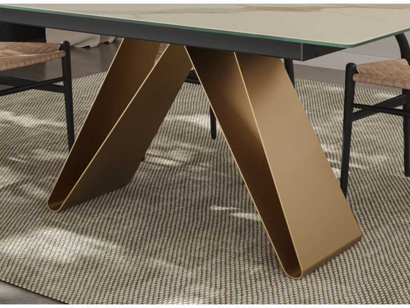 Table à manger extensible avec plateau en porcelaine - ANKARA