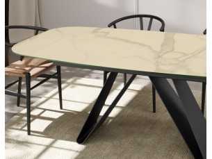 Mesa de comedor extensible con tapa ovalada - ANKARA OVALADA 2