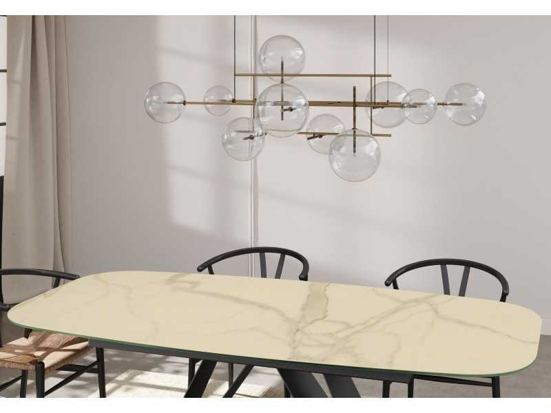 Mesa de comedor extensible con tapa ovalada - ANKARA OVALADA