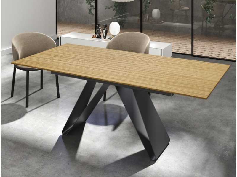 Mesa de comedor extensible con tapa de madera - ANKARA MADERA