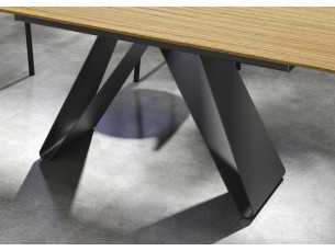 Extendable dining table with wooden top - ANKARA MADERA 2