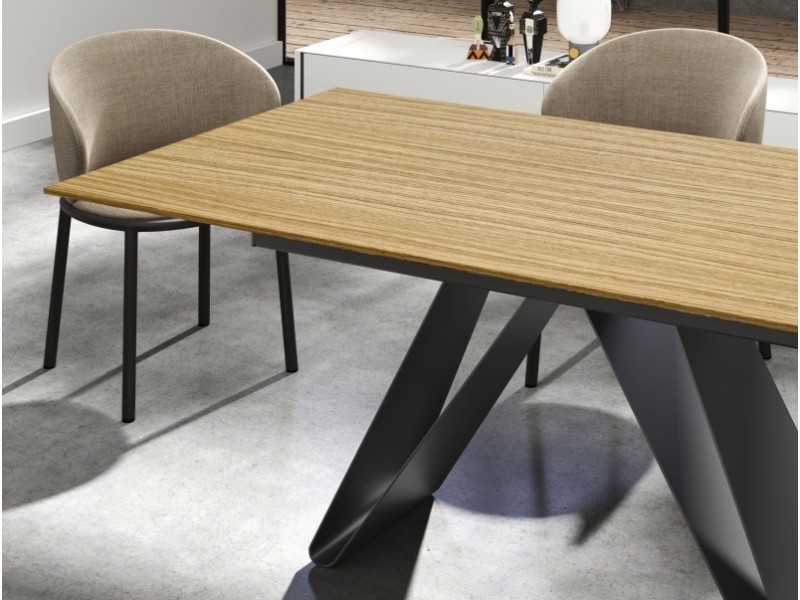 Mesa de comedor extensible con tapa de madera - ANKARA MADERA
