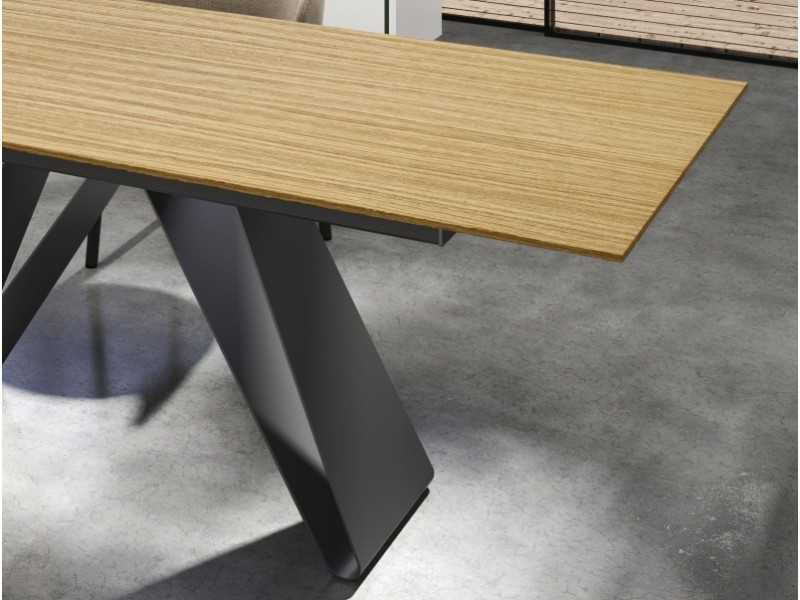 Mesa de comedor extensible con tapa de madera - ANKARA MADERA