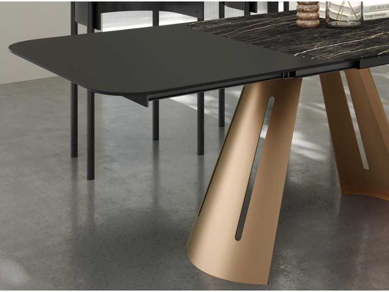Mesa de comedor extensible con tapa rectangular y porcelánica - ATIKA