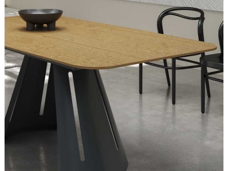 Mesa de comedor extensible con tapa de madera - ATIKA MADERA