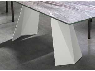 Mesa de comedor extensible con tapa rectangular y porcelánica - ARIADNA 2