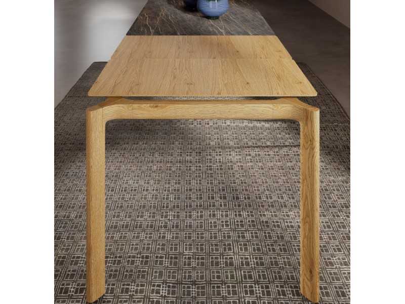 Table à manger extensible en frêne massif -FACILE MADERA